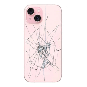 iPhone 15 Plus Bagcover Reparation - kun glasset - Pink