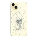 iPhone 15 Plus Bagcover Reparation - kun glasset - Gul