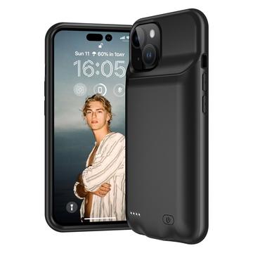 iPhone 15 Plus Backup Battericover - 8500mAh - Sort