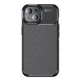 iPhone 15 Plus Beetle Karbonfiber TPU Cover - Sort