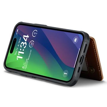 iPhone 15 Plus Caseme C22-etui RFID-kortpung - brun