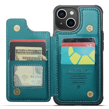 iPhone 15 Plus Caseme C22-etui RFID-kortpung - grøn