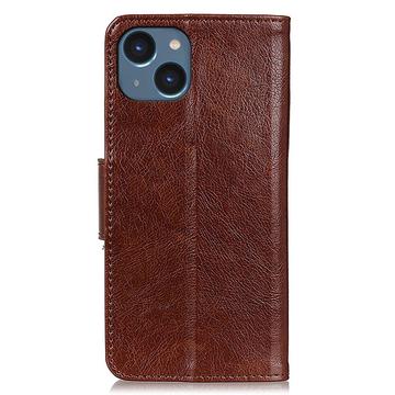 iPhone 15 Plus Elegant Series Pung med Stativfunktion - Brun