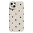 iPhone 15 Plus Slim TPU-cover med hjertemønster - hvid / sort