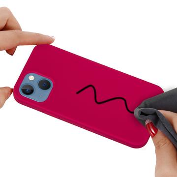 iPhone 15 Plus Liquid Silicone Cover - Hot Pink