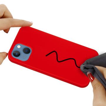 iPhone 15 Plus Liquid Silicone Cover - Rød