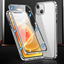 iPhone 15 Plus Magnetisk Cover med Hærdet Glas - Sølv