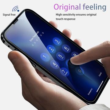 iPhone 15 Plus Magnetisk Cover med Hærdet Glas - Sølv
