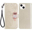 iPhone 15 Plus Ugle Rhinsten Pung - Guld