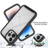iPhone 15 Pro 360 Beskyttelse Cover - Sort / Klar