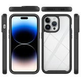 iPhone 15 Pro 360 Beskyttelse Cover - Sort / Klar