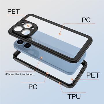 iPhone 15 Pro Active Series IP68 Vandtæt Taske - Sort
