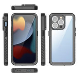 iPhone 15 Pro Active Series IP68 Vandtæt Taske - Sort