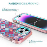 iPhone 15 Pro Ahastyle WE13 360 Beskyttelse Hybrid Cover - Farverig Mandala