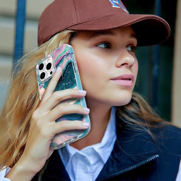 iPhone 15 Pro Ahastyle WE13 360 Beskyttelse Hybrid Cover - Farverig bølge