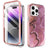 iPhone 15 Pro Ahastyle WE13 360 Beskyttelse Hybrid Cover - Lilla marmor