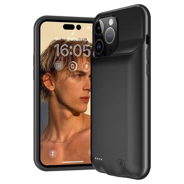 iPhone 15 Pro Backup Battericover - 7000mAh - Sort