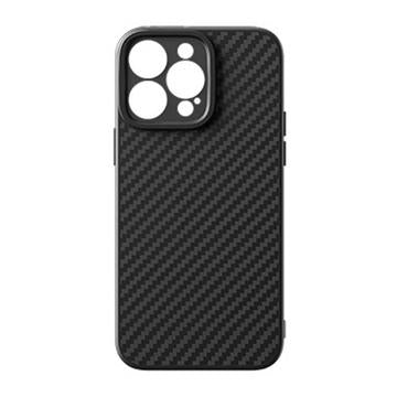 iPhone 15 Pro Baseus-etui i syntetisk fiber + skærmbeskytter i hærdet glas