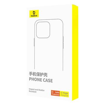 iPhone 15 Pro Baseus-etui i syntetisk fiber + skærmbeskytter i hærdet glas