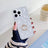 iPhone 15 Pro Sommerfugl TPU Cover med ringholder - hvid