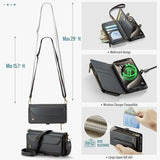 iPhone 15 Pro CaseMe C36 RFID Taske / Etui m. Pung - Sort