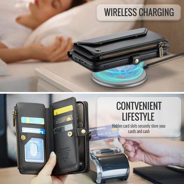 iPhone 15 Pro CaseMe C36 RFID Taske / Etui m. Pung - Sort