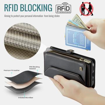 iPhone 15 Pro CaseMe C36 RFID Taske / Etui m. Pung - Sort