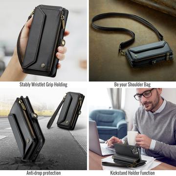 iPhone 15 Pro CaseMe C36 RFID Taske / Etui m. Pung - Sort