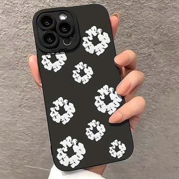 iPhone 15 Pro TPU-cover med bomuldskrans - sort