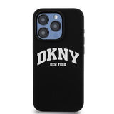 iPhone 15 Pro DKNY Liquid Silicone Arch Logo Cover - MagSafe-kompatibel - Sort
