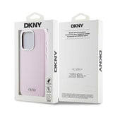 iPhone 15 Pro DKNY Liquid Silicone Metal Logo Case - Magsafe-kompatibel - Pink
