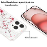 iPhone 15 Pro Fashion TPU Cover - lyserøde blomster