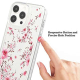 iPhone 15 Pro Fashion TPU Cover - lyserøde blomster