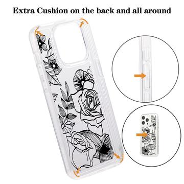 iPhone 15 Pro Fashion TPU Cover - Rose omrids