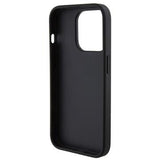 iPhone 15 Pro Ferrari Perforeret Etui med Skrå Linjer - Sort