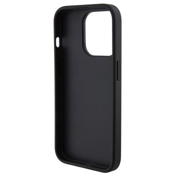 iPhone 15 Pro Ferrari Perforeret Etui med Skrå Linjer - Sort