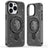 iPhone 15 Pro Glitter Hybrid cover med kickstand - MagSafe-kompatibel - Sort
