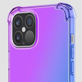 iPhone 15 Pro Gradient Stødtæt TPU Cover - Blå / Pink