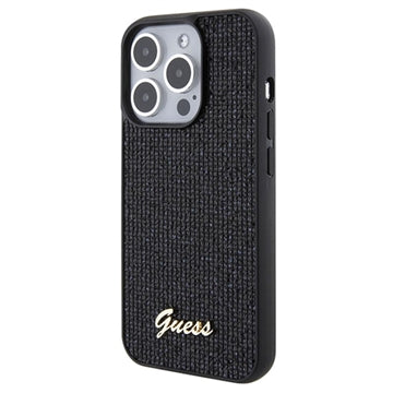 iPhone 15 Pro Guess Disco Metal Script Logo Cover - Sort