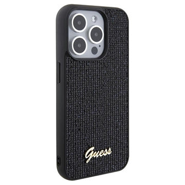 iPhone 15 Pro Guess Disco Metal Script Logo Cover - Sort