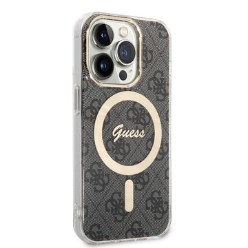 iPhone 15 Pro Guess IML 4G-etui - MagSafe-kompatibel - sort