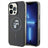 iPhone 15 Pro Karl Lagerfeld IML Glitter Karl & Choupette MagSafe Cover - Sort