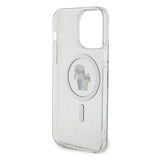 iPhone 15 Pro Karl Lagerfeld IML Glitter Karl & Choupette MagSafe Cover - Klar