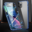 iPhone 15 Pro Magnetisk Cover med Hærdet Glas - Blå