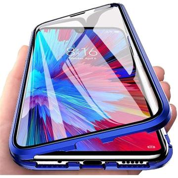 iPhone 15 Pro Magnetisk Cover med Hærdet Glas - Blå