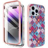 iPhone 15 Pro Max Ahastyle WE13 360 Beskyttelse Hybrid Cover - Farverig Mandala