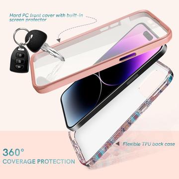 iPhone 15 Pro Max Ahastyle WE13 360 Beskyttelse Hybrid Cover - Farverig Mandala