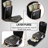 iPhone 15 Pro Max Alt-i-et cover med pung og rem - Sort
