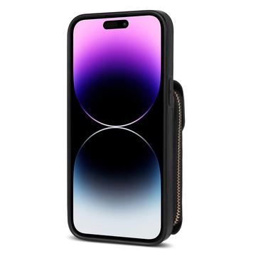 iPhone 15 Pro Max Alt-i-et cover med pung og rem - Sort
