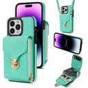 iPhone 15 Pro Max Alt-i-et cover med pung og rem - Mynte